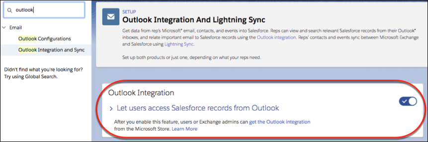outlook imap and salesforce lightning for mac